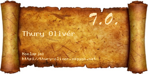 Thury Olivér névjegykártya